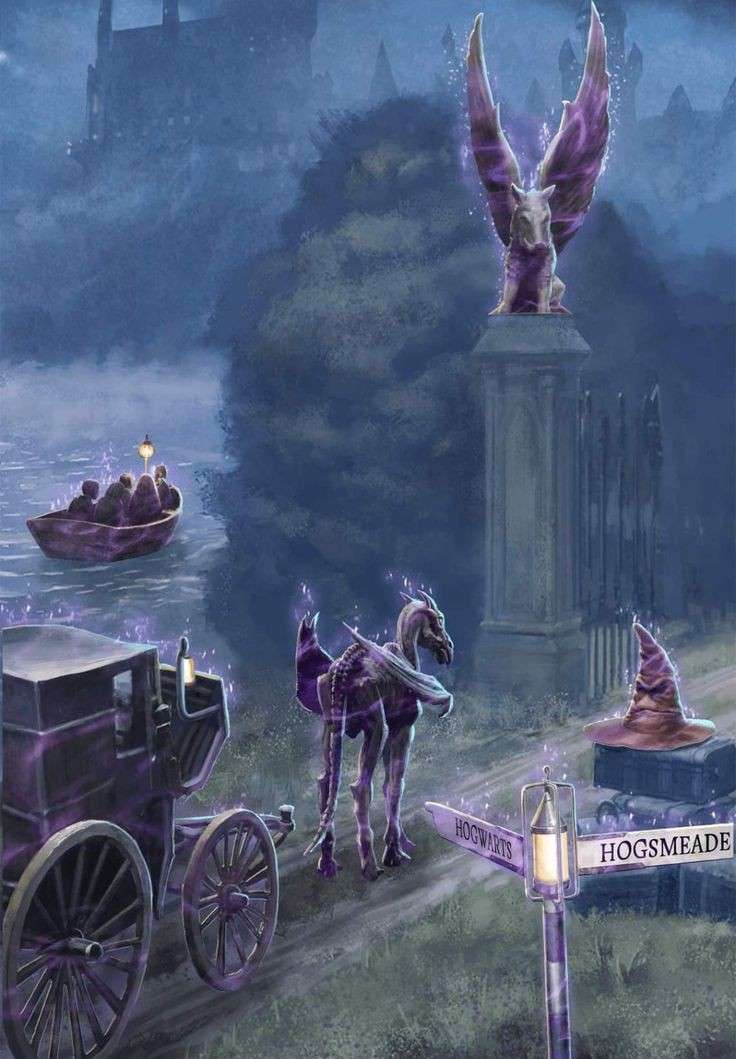 Przyjazd do Hogwartu puzzle online ze zdjęcia