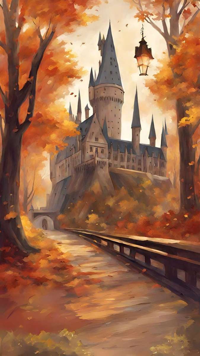 Harry Potter, Hogwart jesienią puzzle online