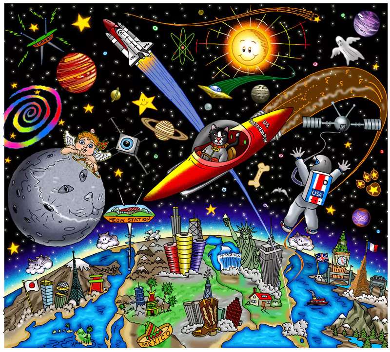 Kosmiczny świat puzzle online ze zdjęcia