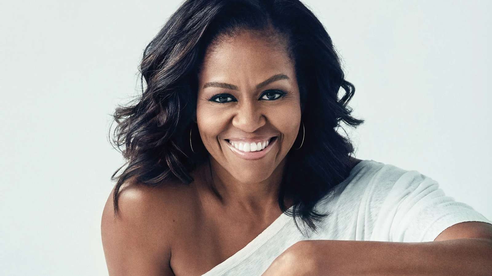 Inspirujące elementy: układanka Michelle Obama puzzle online ze zdjęcia