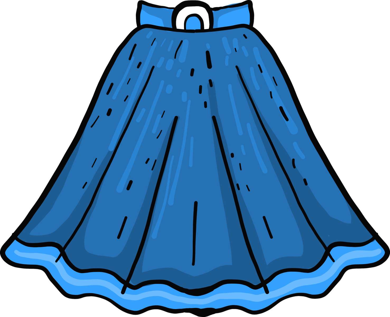 niebieska spódnica puzzle online