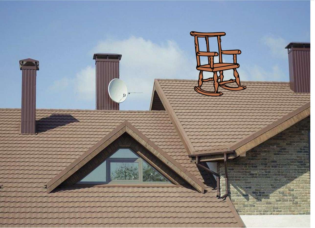 Zagadka na dachu puzzle online ze zdjęcia