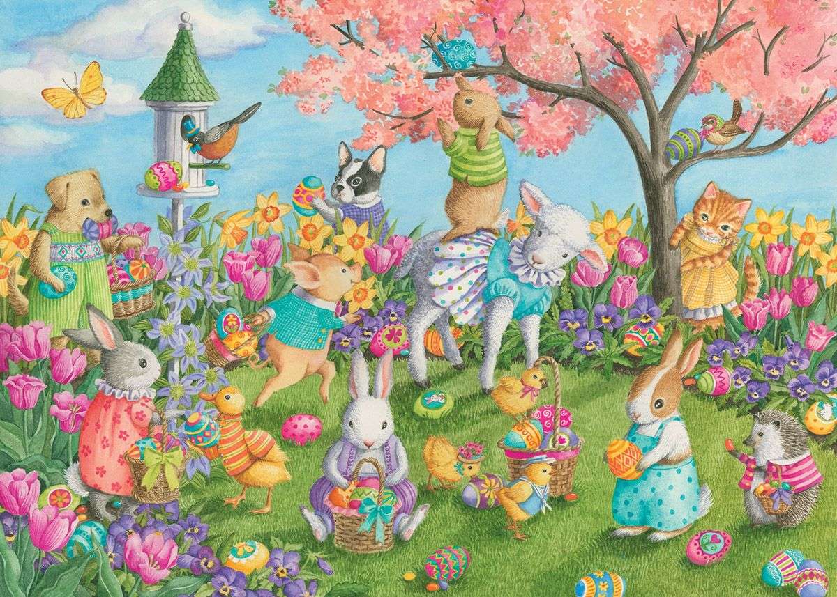 Wielkanoc w Króliczkowym Łacie puzzle online ze zdjęcia