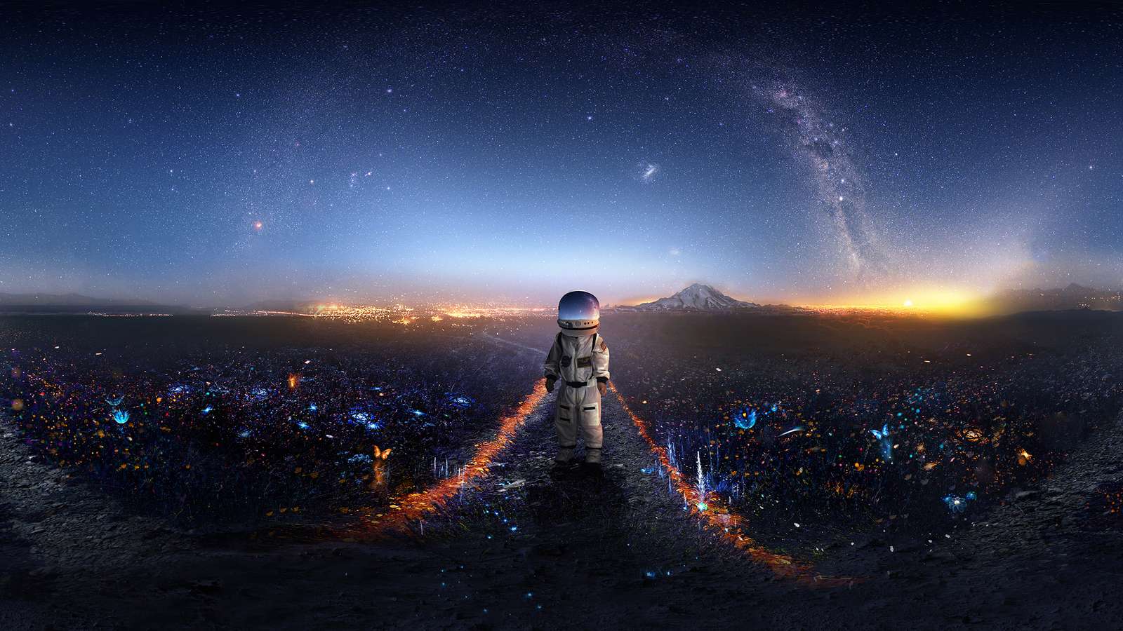 zagadka, astronauta puzzle online ze zdjęcia