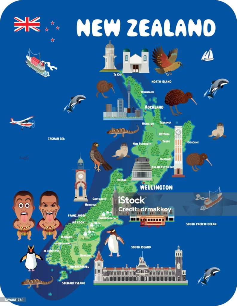 Mapa Nowej Zelandii puzzle online