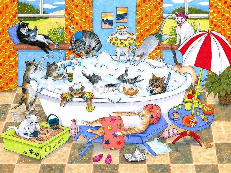 Impreza w basenie puzzle online ze zdjęcia