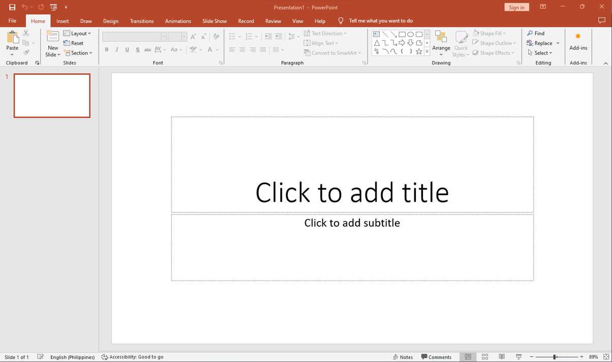 Okno MS PowerPoint puzzle online