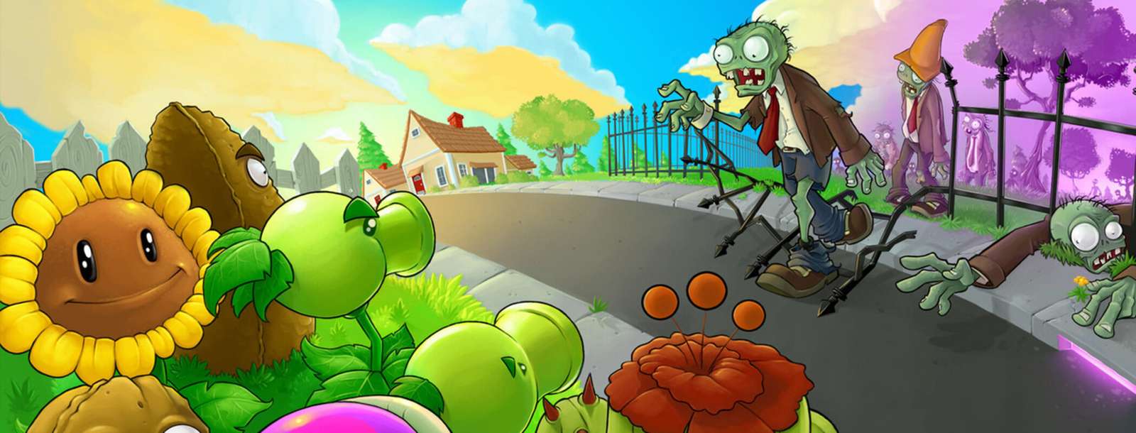 Rośliny przeciwko zombie puzzle online ze zdjęcia