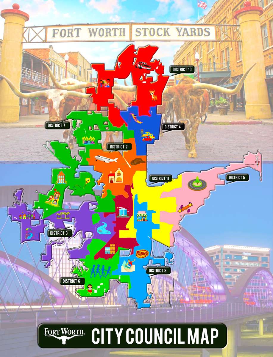 Mapy logiczne Fort Worth puzzle online ze zdjęcia