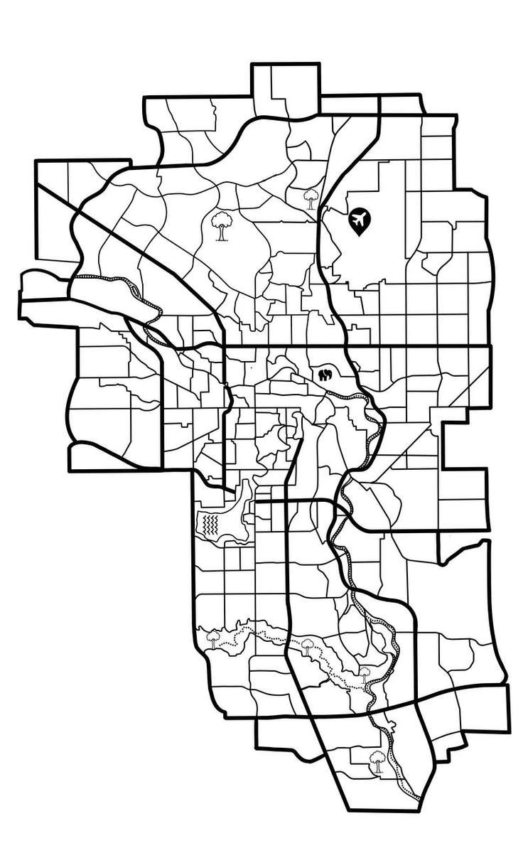 Mapa Calgary puzzle online