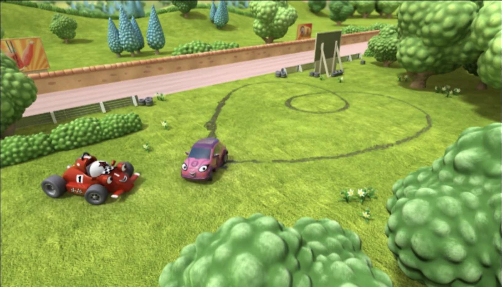 ryczy samochód wyścigowy Rusty wyrusza w podróż puzzle online ze zdjęcia