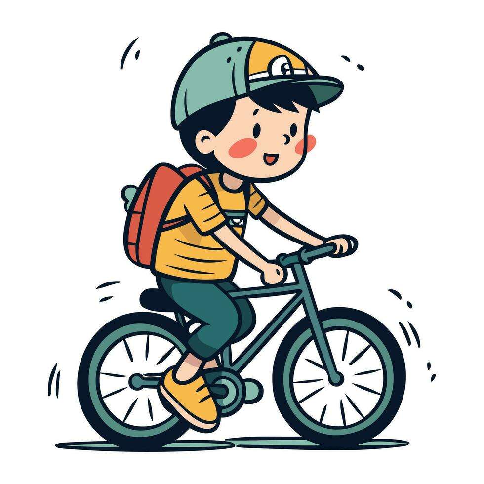 Chłopiec na rowerze puzzle online ze zdjęcia