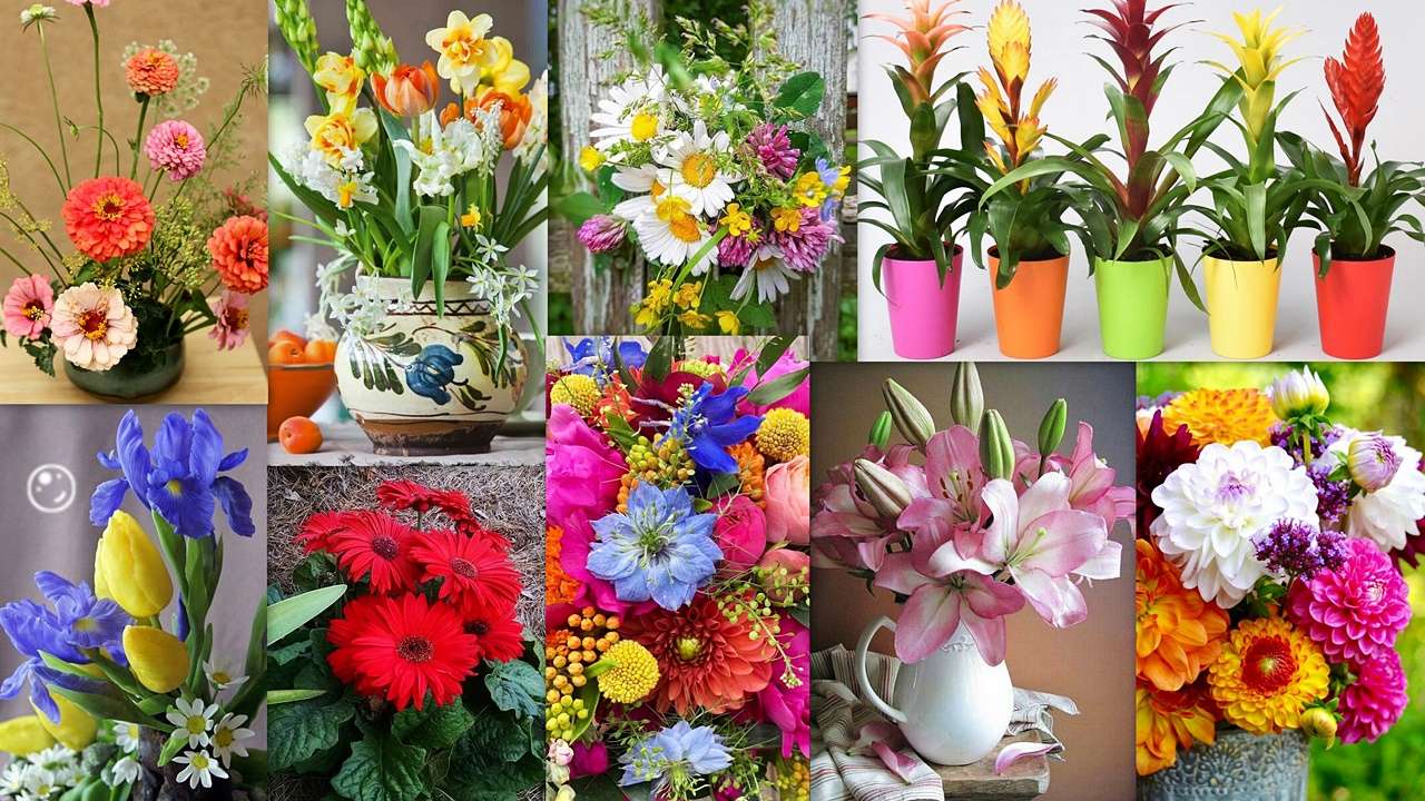 Kwiatowy Mix puzzle online ze zdjęcia