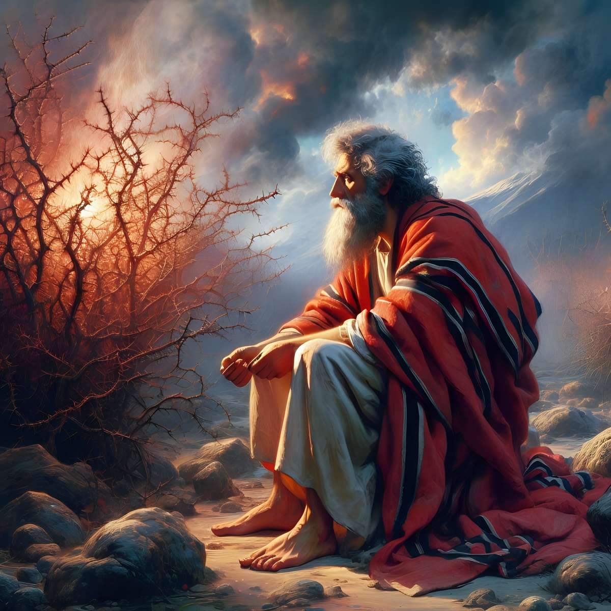 Mojżesz rozmawiający z Bogiem puzzle online