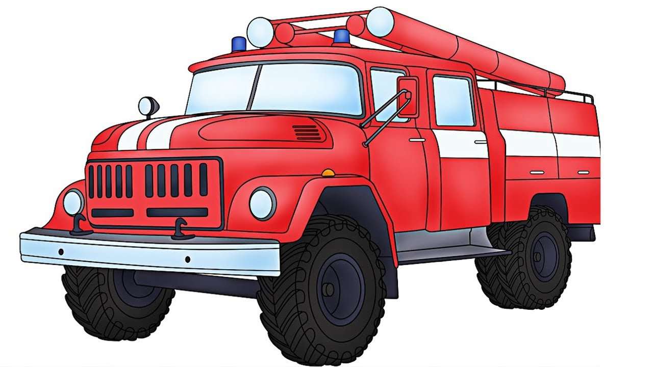 Wóz strażacki puzzle online ze zdjęcia