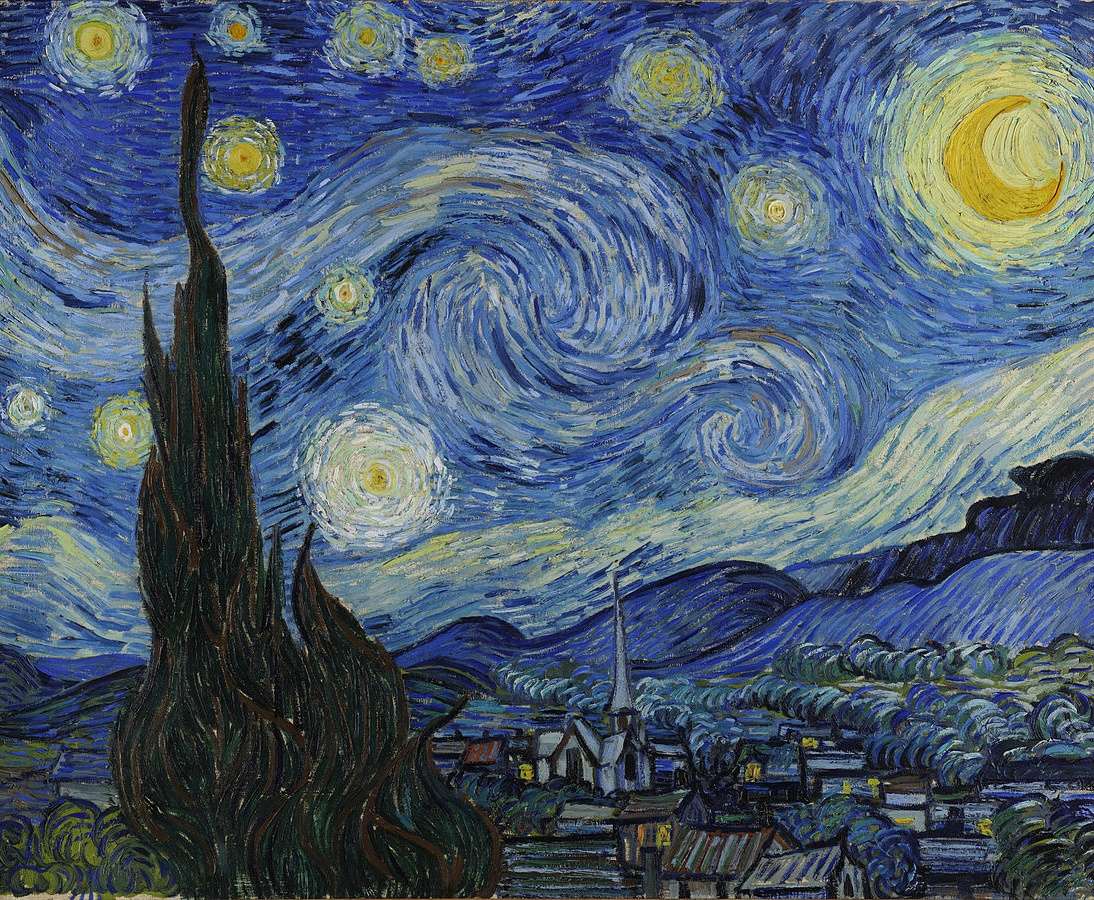 Gwiaździsta noc Van Gogha puzzle online ze zdjęcia