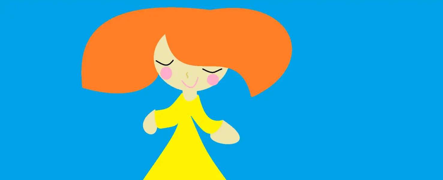 Dziewczynka Pomarańczowe włosy puzzle online ze zdjęcia