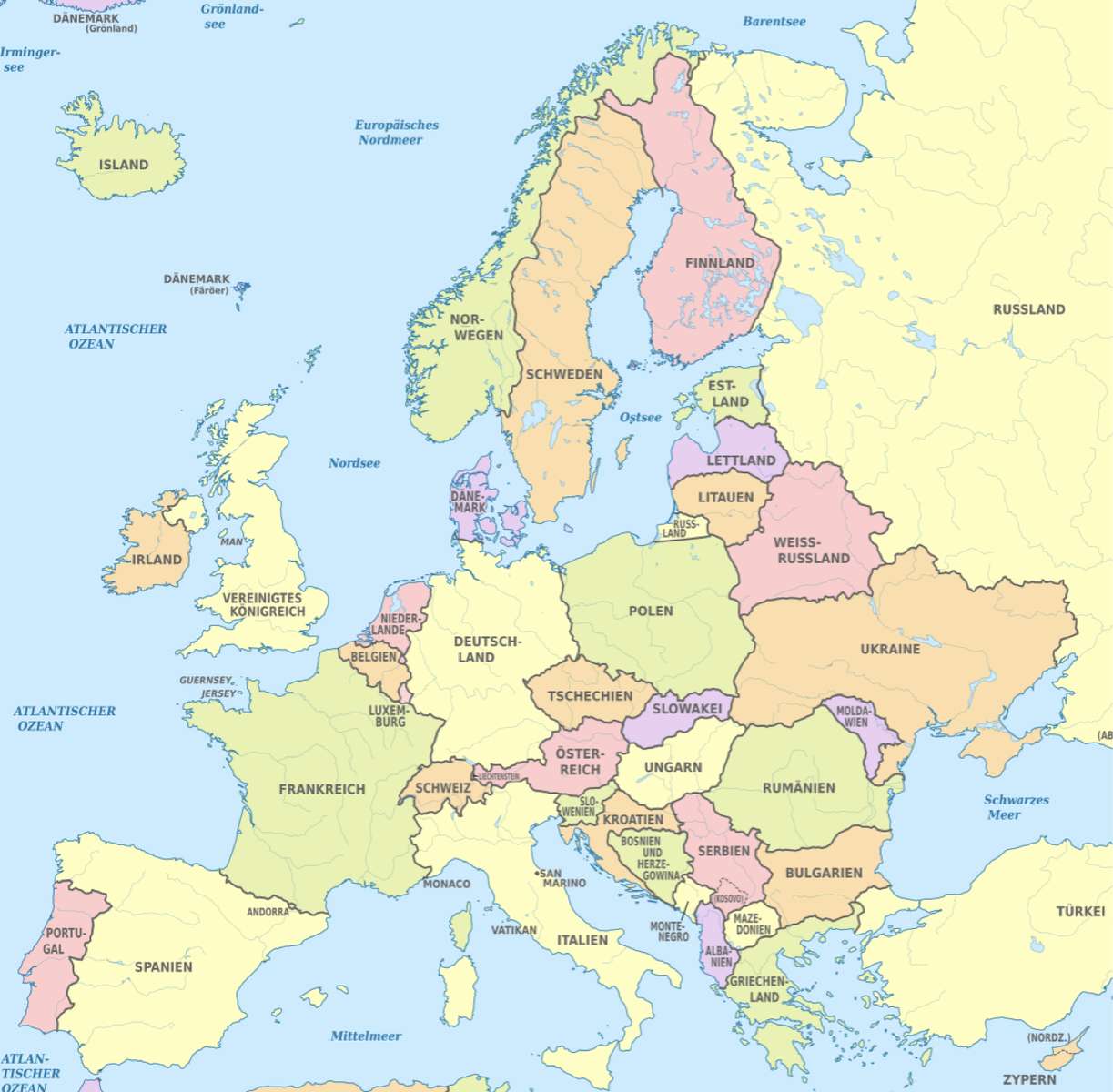 Odkryj Europę puzzle online