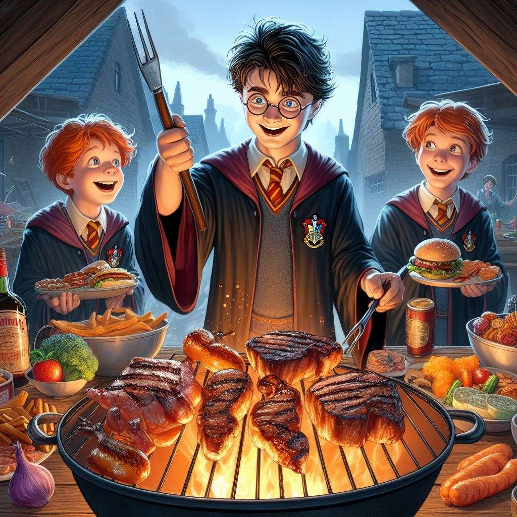Harry Potter nieudany grill puzzle online ze zdjęcia