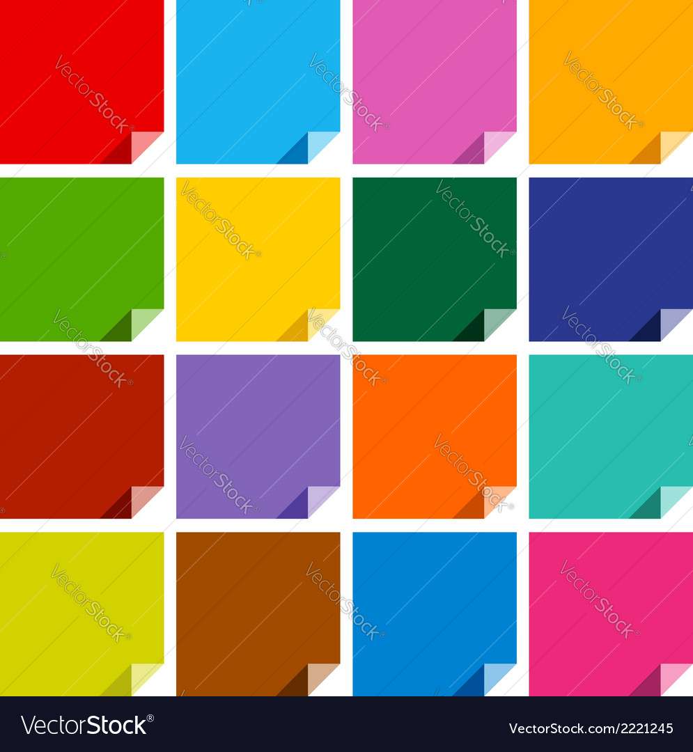 Kolorowe kwadraty etykiet 16 puzzle online ze zdjęcia