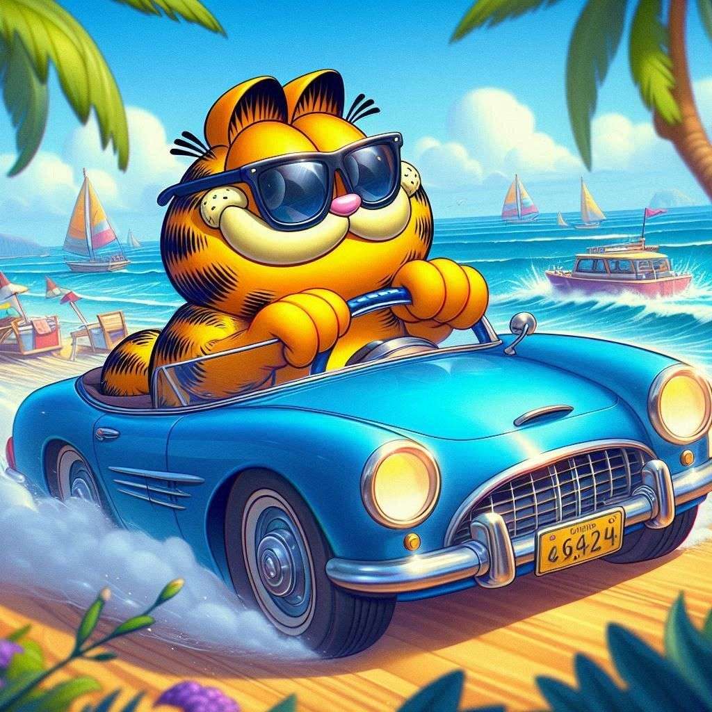 Garfield na wakacjach puzzle online