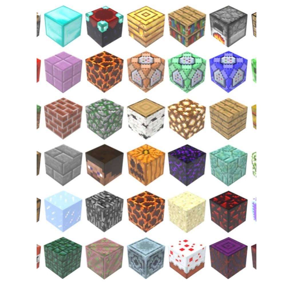 bloki Minecrafta puzzle online