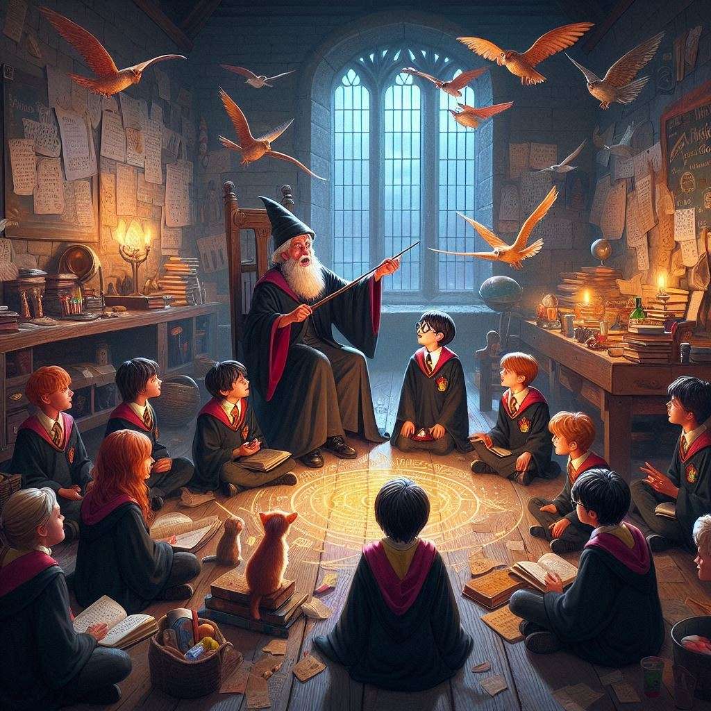 Harry Potter i nauka magii puzzle online ze zdjęcia