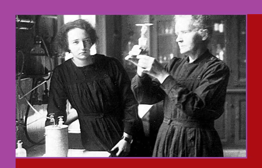 Maria Curie z córką Ireną puzzle online ze zdjęcia