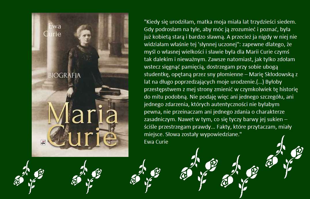 Biografia Marii Curie napisana przez jej głównego Ewę puzzle online