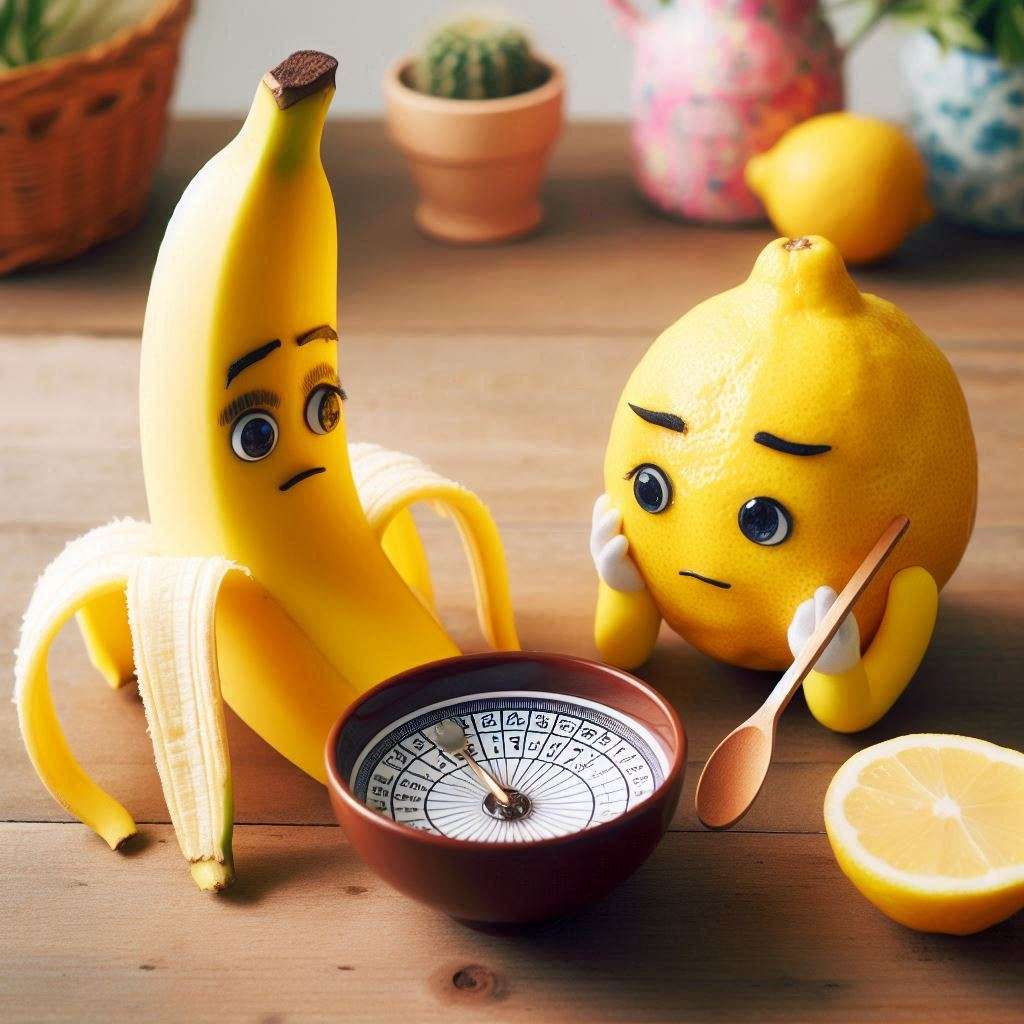 Banan e limone fanno divinazione puzzle online ze zdjęcia