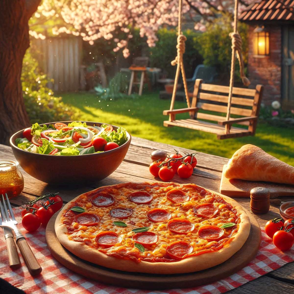 Pizza dobra na wszystko puzzle online ze zdjęcia